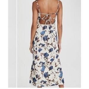NWT: Tory Burch Caramel Mixed Floral Strap Back Dress Size 12